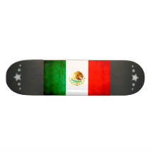 Colorful Contrast Mexican Flag Skateboard Deck