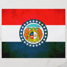 Colorful Contrast Missourian Flag Personalized Flyer