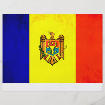 Colorful Contrast Moldovan Flag Flyer Design