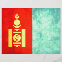 Colorful Contrast Mongolian Flag Personalized Flyer