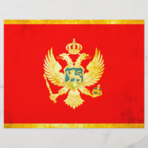 Colorful Contrast Montenegrin Flag Custom Flyer