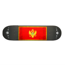 Colorful Contrast Montenegrin Flag Skateboards