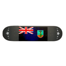 Colorful Contrast Montserratian Flag Skate Deck