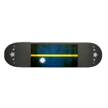 Colorful Contrast Nauruan Flag Skate Decks