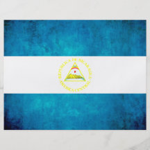Colorful Contrast Nicaraguan Flag Flyer