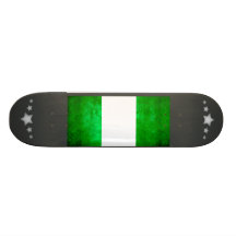 Colorful Contrast Nigerian Flag Skate Board Decks