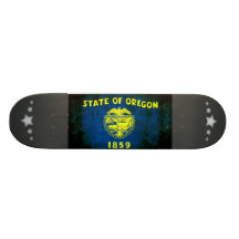 Colorful Contrast OreganianFlag Skateboard Decks