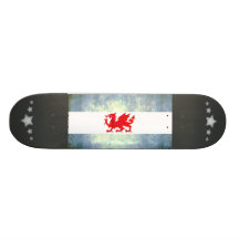 Colorful Contrast PatagonianFlag Skate Board