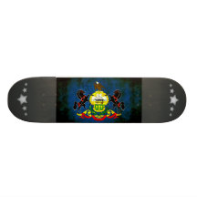 Colorful Contrast PennsylvanianFlag Skateboard Deck