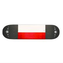 Colorful Contrast PolishFlag Skate Board Deck