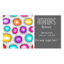 Colorful country flowers Business Card