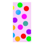 colorful_dots_on_pink bedruckte werbekarte
