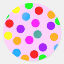 colorful_dots_on_pink sticker