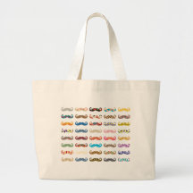 Colorful Mustaches Canvas Bags