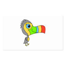 Colorful Toucan Bird. Business Card Template