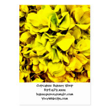 Colorful Yellow Hydrangea Flower Petal Floral Business Card Template