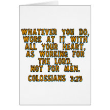 Colossians 3:23 grußkarte