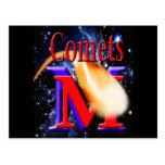 cometsonlytextstarfield postkarten