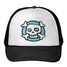 comic skull retromütze