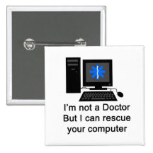 Computer-Doktor Anstecknadelbutton
