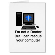 Computer-Doktor Grußkarte