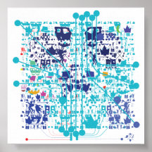 Computerchip/Schädel-Plakat