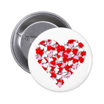 Confetti-Herz-Knopf #2 Anstecknadelbuttons