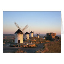 Consuegra, La Mancha, Spanien, Windmühlen Grußkarten