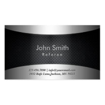 Cool Carbon Black Referee Business Card