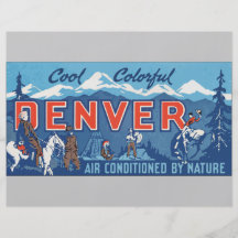 Coole bunte Denver-Luft klimatisiert durch Natur,  Vollfarbige Flyer