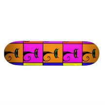 Coole bunte Kitty-Katzen-Pop-Kunst-Quadrate Personalisierte Skateboards