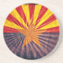 Coole Grunge-Arizona-Flagge Getränke Untersetzer