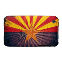 Coole Grunge-Arizona-Flagge Case-Mate iPhone 3 Hüllen