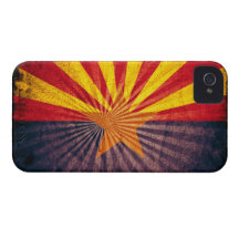 Coole Grunge-Arizona-Flagge iPhone 4 Case-Mate Hülle
