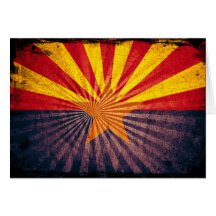 Coole Grunge-Arizona-Flagge Karte