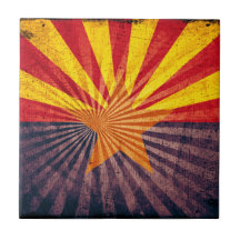 Coole Grunge-Arizona-Flagge Keramikfliese