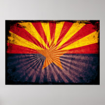 Coole Grunge-Arizona-Flagge Posterdrucke