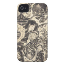 Coole klassische Vintage japanische Dämontintentät iPhone 4 Cover