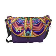 Coole künstlerische Botetasche mit Monogramm Kurier Taschen