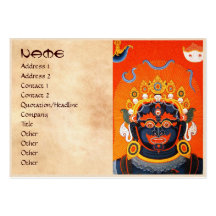 Coole orientalische tibetanische thangka Bhairava  Visitenkarten