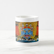 Coole orientalische tibetanische thangka Dämon-Tät Tassen