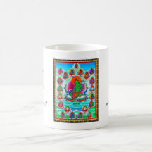 Coole orientalische tibetanische thangka Grün-Tara Tee Haferl