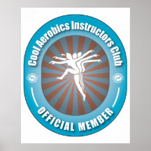 Cooler Aerobics-Lehrer-Verein Plakatdruck