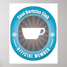 Cooler Baristas Verein Poster