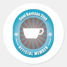 Cooler Baristas Verein Runde Sticker