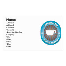 Cooler Baristas Verein Visitenkarten Vorlagen