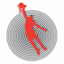 cooler Basketball tauchen gewundene Grafik ein Photo Statuen