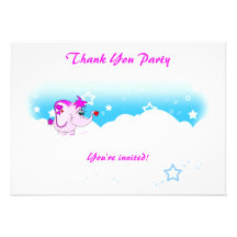 Cooler glücklicher Pinkie danken Ihnen Party Einla