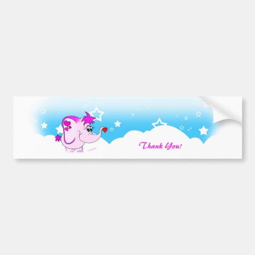 Cooler glücklicher Pinkie danken Ihnen Stoßaufkleb Auto Sticker