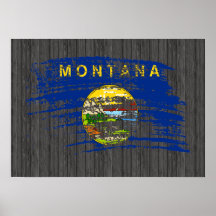 Cooler montanischer Flaggenentwurf Plakat